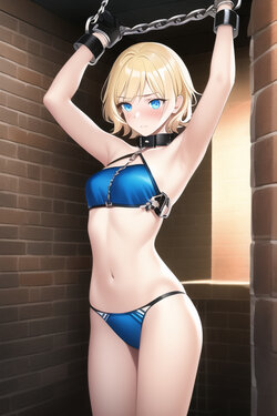 Blonde Bikini Slave Girl (AI Generated)