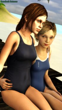 (Deadbolt) Sarah and Ellie Beach Bed Threesome [The Last of Us]