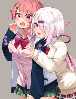 [ふぇすた] skyi(ssksk&sinyik) ノーブラ乳首責め (笹木咲、椎名唯華)