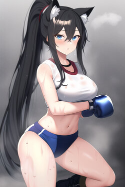 (AI Generated) Workout Cat Girl