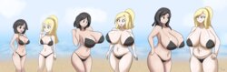 Selene, Lillie, Gloria & Marnie on the Magical beach (AP & FTM)