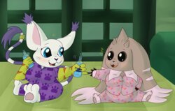 [NecroFeline] Digimon - Bandwidth Soda Sleepover + Extra Weightgain Comics (Completed)