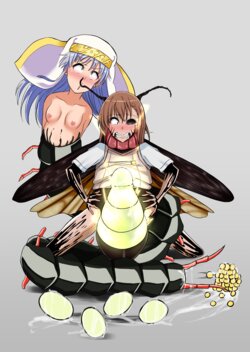 昆虫化して産卵する美琴とインデックス(Toaru Majutsu no Index)