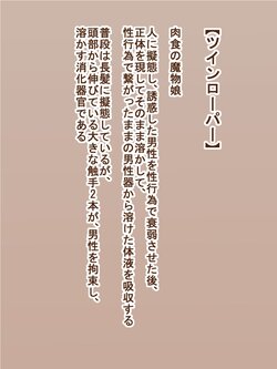 [Tanuki no Rakugaki] 100 Yen Mamono Musume Series "Twin Roper"