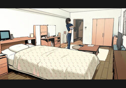 wakamatsu)택배수령이 칠칠치 않게 되어가는 OL짱 뒷편