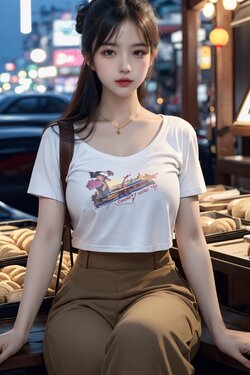 [Patreon & FanBox] Wide Leg Pant - 168 (Pic) [AI Generated]