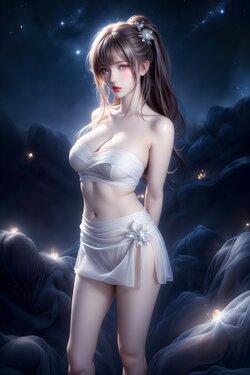 [AI Generated]【AI绘画】紫白少女_辰熙玥图包