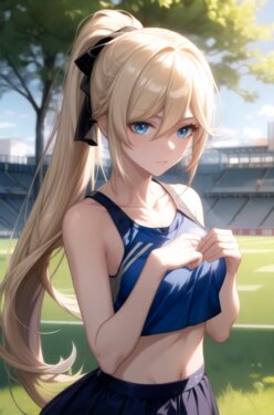 Durandal Naughty Cheerleader Honkai Impact 3rd [ai generated]