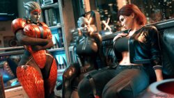 [Rigid3D] Futa Femshep x Samara and Morinth (Mass Effect)