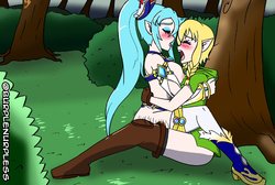 [BurpleNurpless] Lana rewards Linkle for her heroic deeds! (The Legend of Zelda)