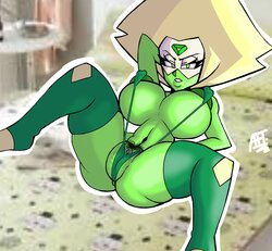 Artist [theafreetime] Peridot and Greg Universe (Steven Universe)