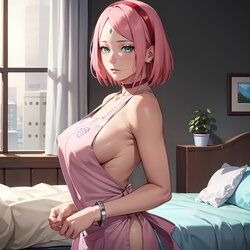 LEWDCREATIONSAI - Sakura Haruno (Textless) [AI Generated]