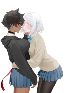 [Ngamura-san (Ohisashiburi)] 被叔叔的肉棒征服的jk百合 Yuri JK defeated by Ojisan's cock (Chinese)［无机咖啡酸个人汉化］