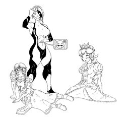 Clash of Samus, Zelda and Peach By Reactogirl