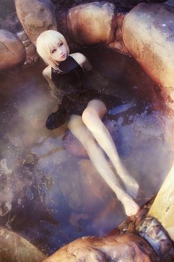 Free Hentai Cosplay Gallery: Black Saber by 汐兔Ina