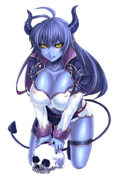 Free Hentai Image Set Gallery: Blue Skin (demon girl, elf, monster girl)