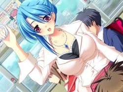 Free Hentai Image Set Gallery: Big Breasts Series : Trains
