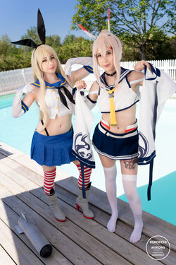Mikomi Hokina & Kerocchi - Shimakaze & Ayanami