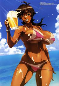Free Hentai Image Set Gallery: Titties and Beer
