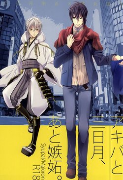 Free Hentai Doujinshi Gallery: (Hyattou Ryouran ~Kimi no Heart o Shirahadori~ Izumi no Kuni Ensei San) [Syupa! (Makiron)] Akiba to Mikazuki , Ato Shitto. (Touken Ranbu)