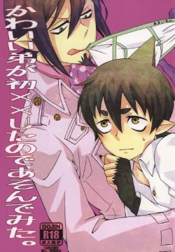 Free Hentai Doujinshi Gallery: [Jingai paradox (14)] Kawaii Otouto ga Hatsu×× Shita node Ason de Mita. (Ao no Exorcist) [Incomplete]