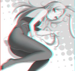 Free Hentai Image Set Gallery: Anaglyph 3D Girls - Bunny Girls
