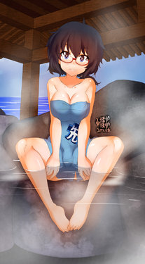 [鷄卵鷄卵] おりょうと温泉でエッチな遊び (Girls und Panzer)