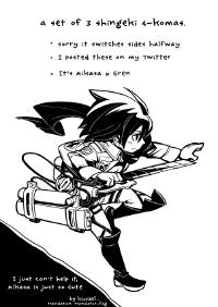 [Hounori] Shingeki no Kyojin 4koma [English]