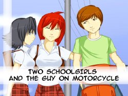Free Hentai Artist CG Set Gallery: [starCom] Two schoolgirls and the guy on motorcycle