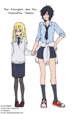 Free Hentai Non-H Gallery: [Yanagida Fumita] Gaijin-chan to Mushinkei Boyish-chan [English]