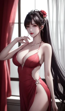 [AI Generated] 斗罗大陆 小舞 红色礼服